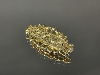 Broche en or 
750°/00.
L: 3,5 cm.
Poids:...