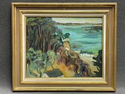 Marion DELILE (XXe siècle). 
Paysage de bord...