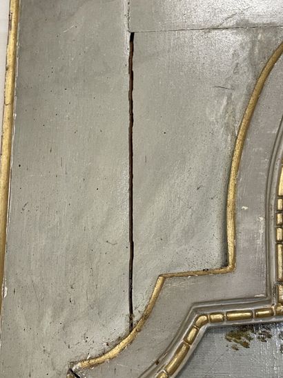 Trumeau de boiserie laqué avec huile sur...