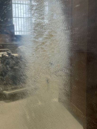 Trumeau de boiserie laqué avec huile sur...