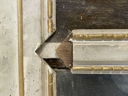 Trumeau de boiserie laqué avec huile sur...