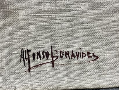 Alfonso BENAVIDES (XX). 
Portrait de femme....