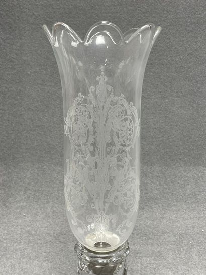 BACCARAT - Photophore en cristal. 
H. :4...