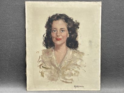 Alfonso BENAVIDES (XX). 
Portrait de femme....