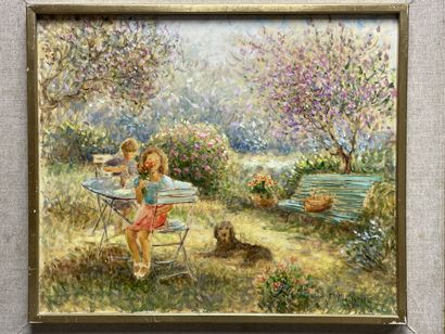 Jacques MEUGNIER (1951) 
Dans le jardin....