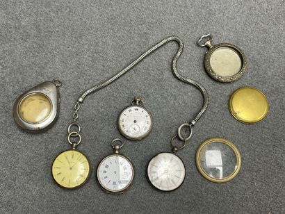 Quatre montres à gousset, boitier, etui et...