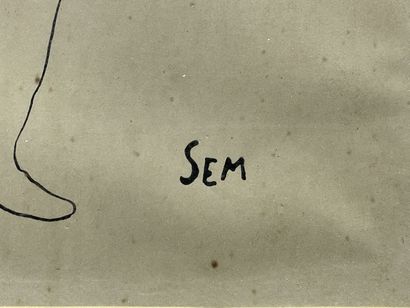 SEM (1863-1934) 
Elégant. 
Lithographie encadrée....