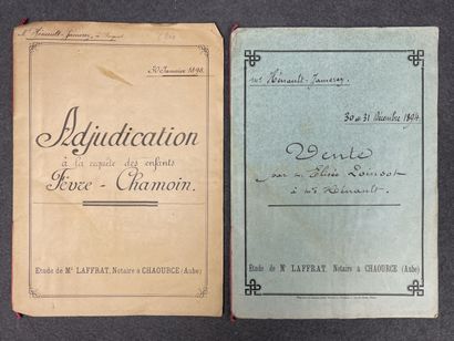Pochette de gravures et vieux papiers XIX°,...