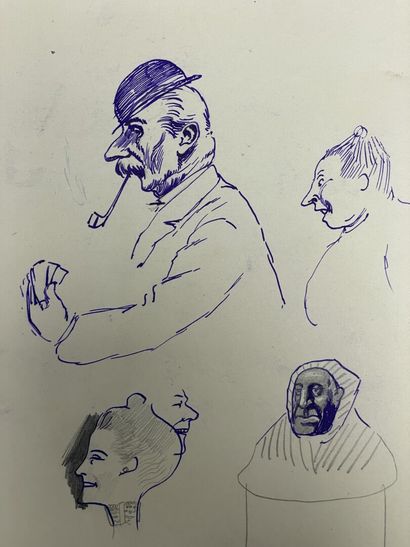 Lot de dessins sur papiers.