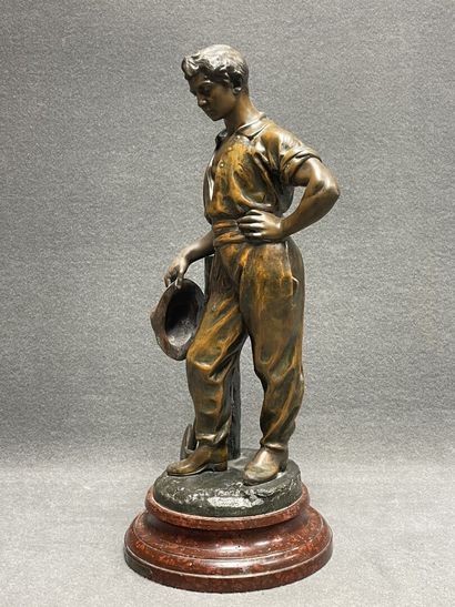 Julien CAUSSE (1869-1909). 
Statuette en...
