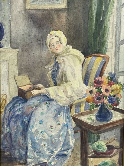 Suzanne LE DUC-LEDÉ ( XX°) 
Elégantes
Deux...