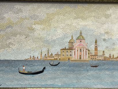Venise. 
huile sur panneau, signée en bas...