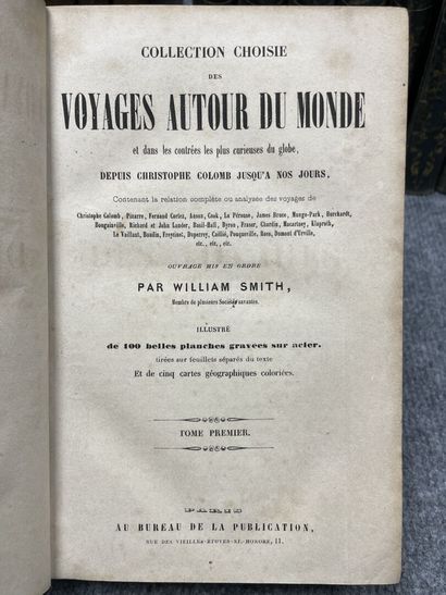 Lot de 45 livres reliés sur le voyage. 
-Nouvelles...