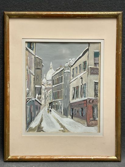 Ecole XX° d'après UTRILLO
Montmartre enneigé
Aquarelle...