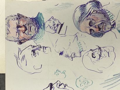 Lot de dessins sur papiers.