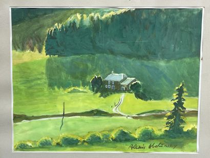 Alexandre OBOLENSKY (1952-2018). 
Paysage...