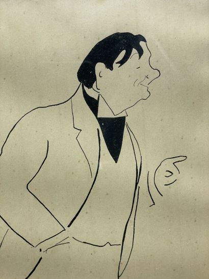 SEM (1863-1934) 
Elégant. 
Lithographie encadrée....