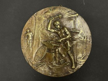 FRANC MACONNERIE: 
Grande médaille en bronze....