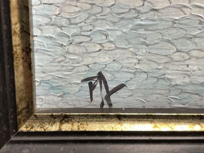 Venise. 
huile sur panneau, signée en bas...