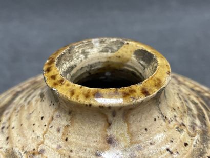 Vase boule en grès émaillé 
H. :15 cm. 
...