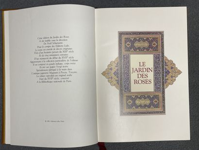 SAADI- 
Le jardin des roses. 
Editions Lidis,...