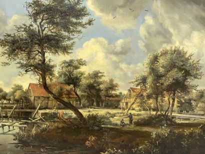 Ecole hollandaise fin XIX°
Le moulin.
huile...
