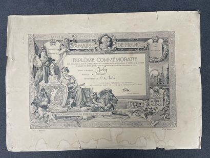Pochette de gravures et vieux papiers XIX°,...