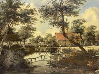 Ecole hollandaise fin XIX°
Le moulin.
huile...