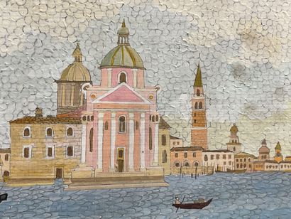 Venise. 
huile sur panneau, signée en bas...