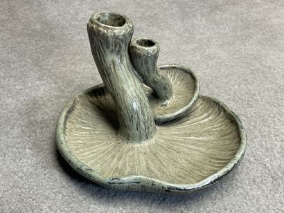 Bougeoirs et vide poche champignons en céramique...