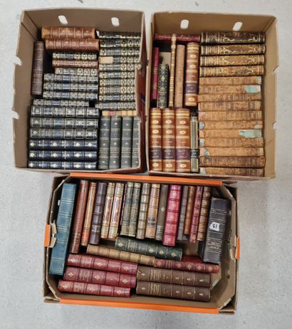 Trois cartons de livres reliés