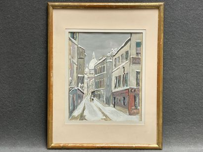Ecole XX° d'après UTRILLO
Montmartre enneigé
Aquarelle...