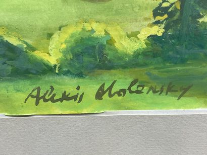 Alexandre OBOLENSKY (1952-2018). 
Paysage...