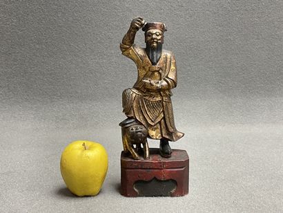 Guerrier chinois
Sculpture en bois à patine...