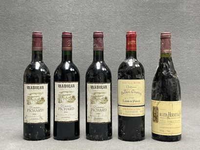 5 bouteilles: 
-Madiran, Domaine Pichard....