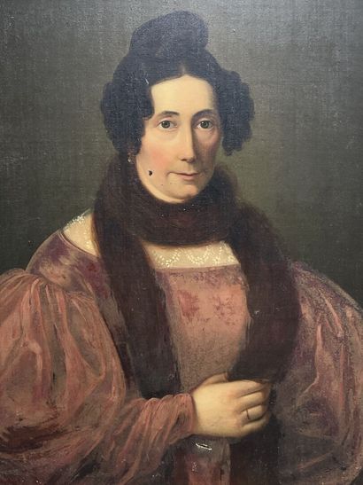 Ecole Française XIX°
Portrait de femme.
huile...