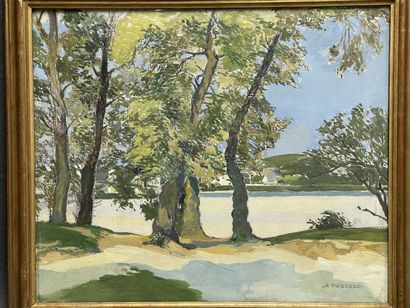 Annie FRECHET (1880-1973)
Arbres
Huile sur...