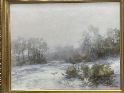 Ecole européenne XX°
Paysage d'hiver aux...
