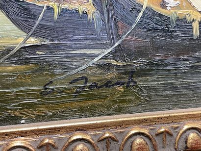 E. JACOB ( XX°)
Vue de Venise.
huile sur...