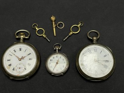Deux montres de poche en argent 925°/00 et...