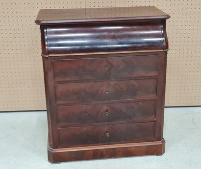 Commode de toilette dite chemin de fer, en...