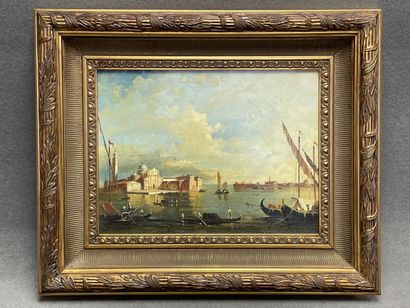 E. JACOB ( XX°)
Vue de Venise.
huile sur...