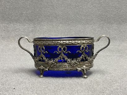 Petite jardinière en argent interieur verre...