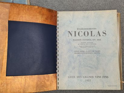 Catalogues NICOLAS et volumes sur le vin