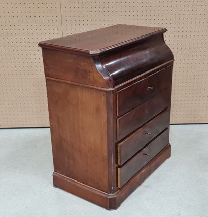 Commode de toilette dite chemin de fer, en...