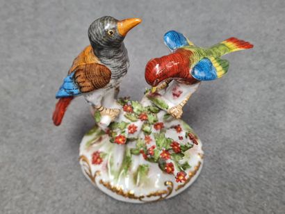 Oiseaux en porcelaine de Paris fin XX°
H...