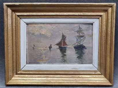 Ecole hollandaise début XX°
Marine
huile...