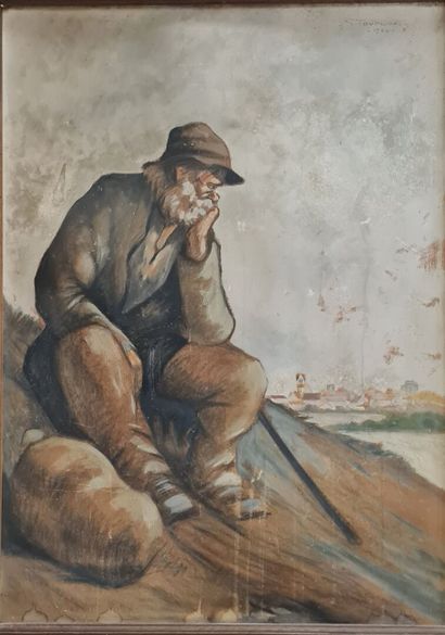Georges TOURNON (1895-1961) 
Le Vagabond
Pastel...