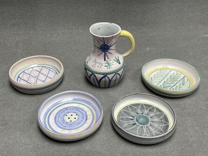 Anne PETROFF.
Pichet et quatre coupes en...