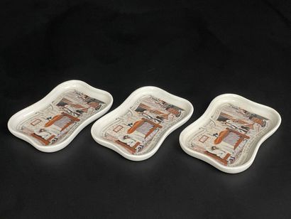 Maison PRUNEAU à Gray 
Trois cendriers publicitaires...